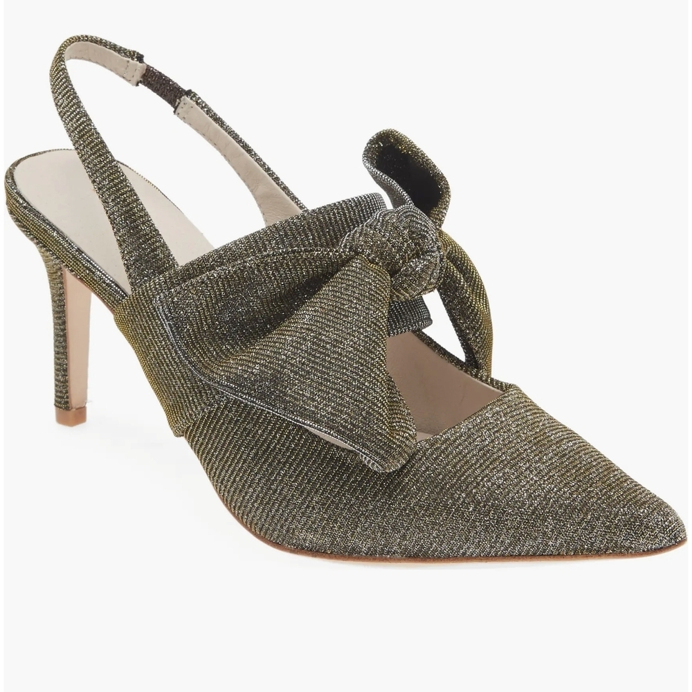Chic Bow Detail Slingback Heels